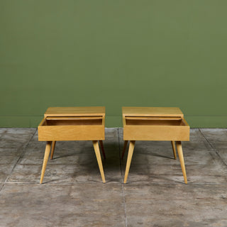Pair of John Keal Side Tables for Brown Saltman