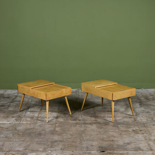 Pair of John Keal Side Tables for Brown Saltman