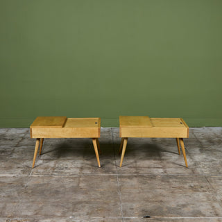 Pair of John Keal Side Tables for Brown Saltman