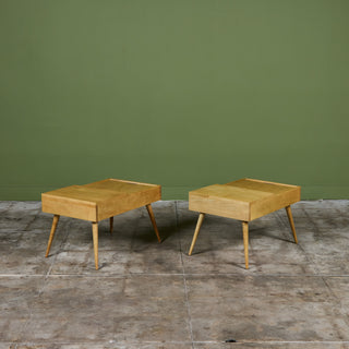 Pair of John Keal Side Tables for Brown Saltman