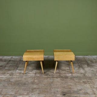 Pair of John Keal Side Tables for Brown Saltman