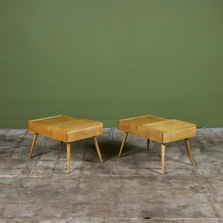 Pair of John Keal Side Tables for Brown Saltman