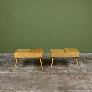 Pair of John Keal Side Tables for Brown Saltman