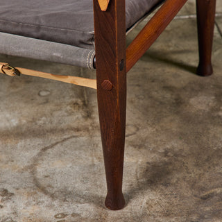 Pair of Kaare Klint Safari Lounge Chairs for Rud Rasmussen