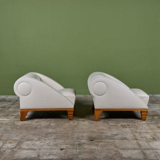 Pair of Leon Krier Aries Lounge Chairs for Giogetti