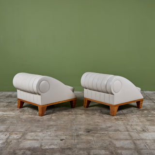Pair of Leon Krier Aries Lounge Chairs for Giogetti