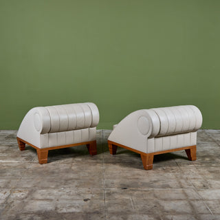 Pair of Leon Krier Aries Lounge Chairs for Giogetti