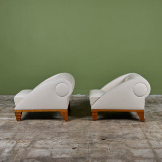 Pair of Leon Krier Aries Lounge Chairs for Giogetti