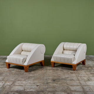 Pair of Leon Krier Aries Lounge Chairs for Giogetti