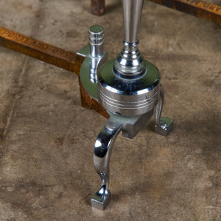 Pair of Packard Malloy Art Deco Chrome Andirons