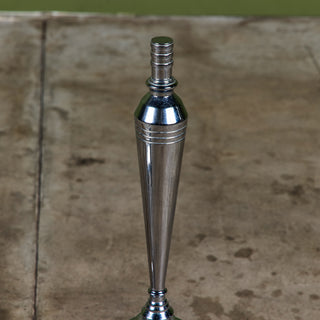 Pair of Packard Malloy Art Deco Chrome Andirons