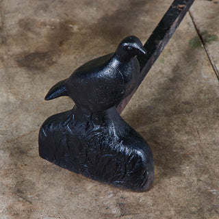 Pair of Cast Iron Bird Andirons