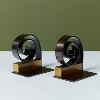 Pair of Ring Bookends by Walter von Nessen for Chase USA