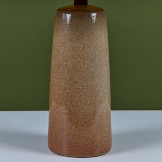 Pair of Speckle Glazed Gordon & Jane Martz Ceramic Lamps for Marshall Studios