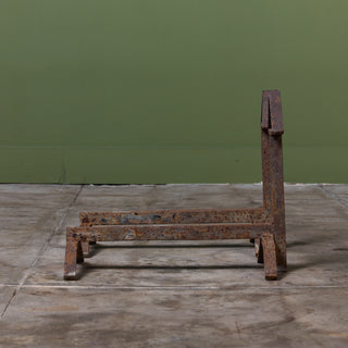 Pair of Cast Iron Arts & Crafts Andirons