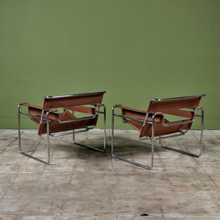 Pair of Wassily Lounge Chairs by Marcel Breuer for Knoll