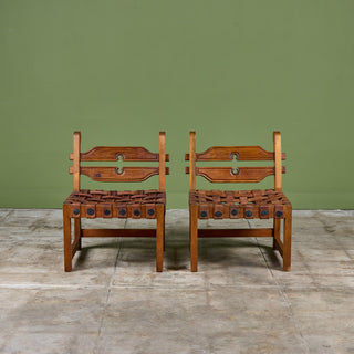 William Spratling Woven Leather Strap Chair for Artes de México Internacionales, S.A.