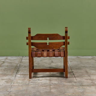 William Spratling Woven Leather Strap Chair for Artes de México Internacionales, S.A.
