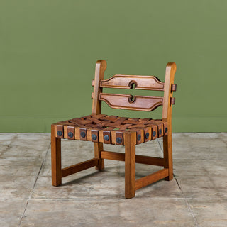 William Spratling Woven Leather Strap Chair for Artes de México Internacionales, S.A.