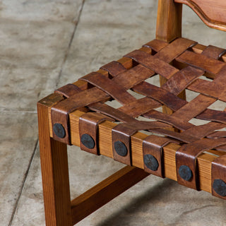 William Spratling Woven Leather Strap Chair for Artes de México Internacionales, S.A.