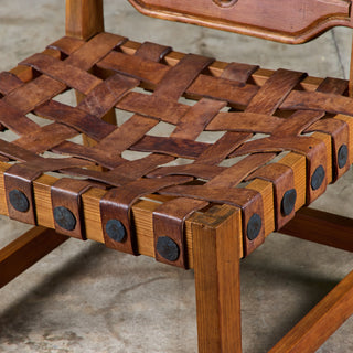 William Spratling Woven Leather Strap Chair for Artes de México Internacionales, S.A.