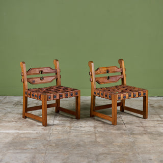 William Spratling Woven Leather Strap Chair for Artes de México Internacionales, S.A.