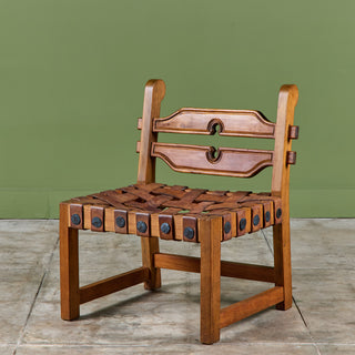 William Spratling Woven Leather Strap Chair for Artes de México Internacionales, S.A.