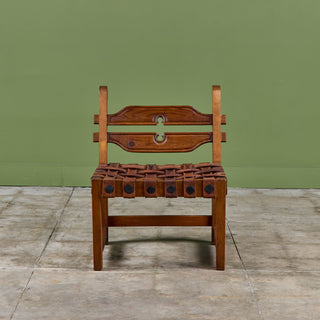 William Spratling Woven Leather Strap Chair for Artes de México Internacionales, S.A.