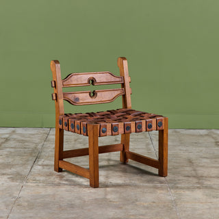 William Spratling Woven Leather Strap Chair for Artes de México Internacionales, S.A.