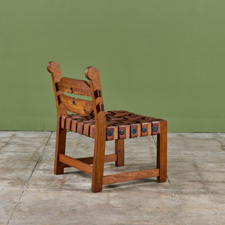 William Spratling Woven Leather Strap Chair for Artes de México Internacionales, S.A.