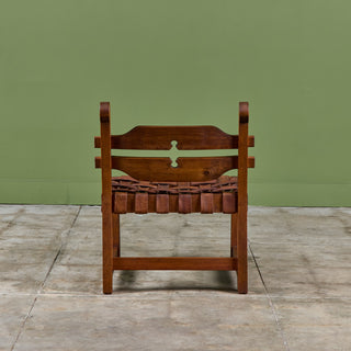 William Spratling Woven Leather Strap Chair for Artes de México Internacionales, S.A.