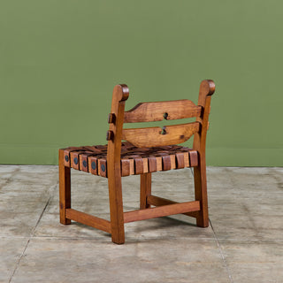 William Spratling Woven Leather Strap Chair for Artes de México Internacionales, S.A.