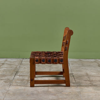 William Spratling Woven Leather Strap Chair for Artes de México Internacionales, S.A.
