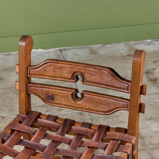 William Spratling Woven Leather Strap Chair for Artes de México Internacionales, S.A.