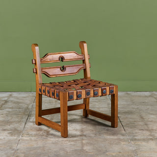 William Spratling Woven Leather Strap Chair for Artes de México Internacionales, S.A.