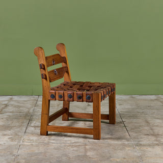 William Spratling Woven Leather Strap Chair for Artes de México Internacionales, S.A.
