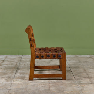 William Spratling Woven Leather Strap Chair for Artes de México Internacionales, S.A.