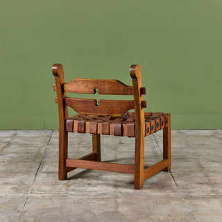 William Spratling Woven Leather Strap Chair for Artes de México Internacionales, S.A.