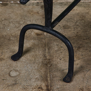 Pair of Wrought Iron Bull Andirons
