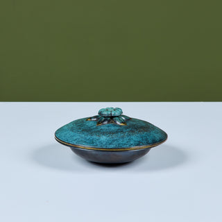 Pal-Bell Bronze Lidded Floral Bowl