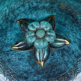 Pal-Bell Bronze Lidded Floral Bowl