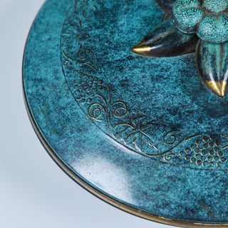 Pal-Bell Bronze Lidded Floral Bowl