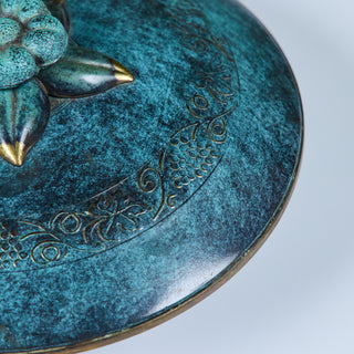 Pal-Bell Bronze Lidded Floral Bowl