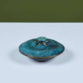 Pal-Bell Bronze Lidded Floral Bowl