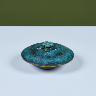Pal-Bell Bronze Lidded Floral Bowl