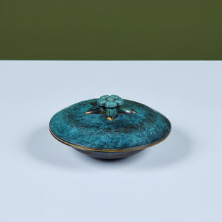 Pal-Bell Bronze Lidded Floral Bowl