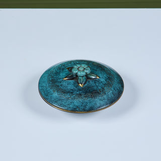 Pal-Bell Bronze Lidded Floral Bowl