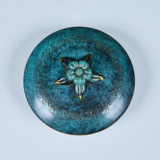 Pal-Bell Bronze Lidded Floral Bowl