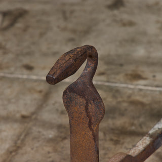 Pair of Primitive Wrought Iron Andirons