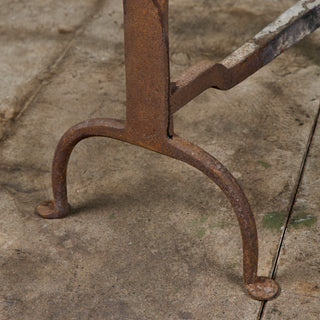 Pair of Primitive Wrought Iron Andirons